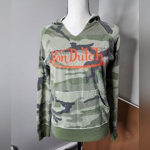 Von Dutch Camo Hoodie w/ Orange Logo!